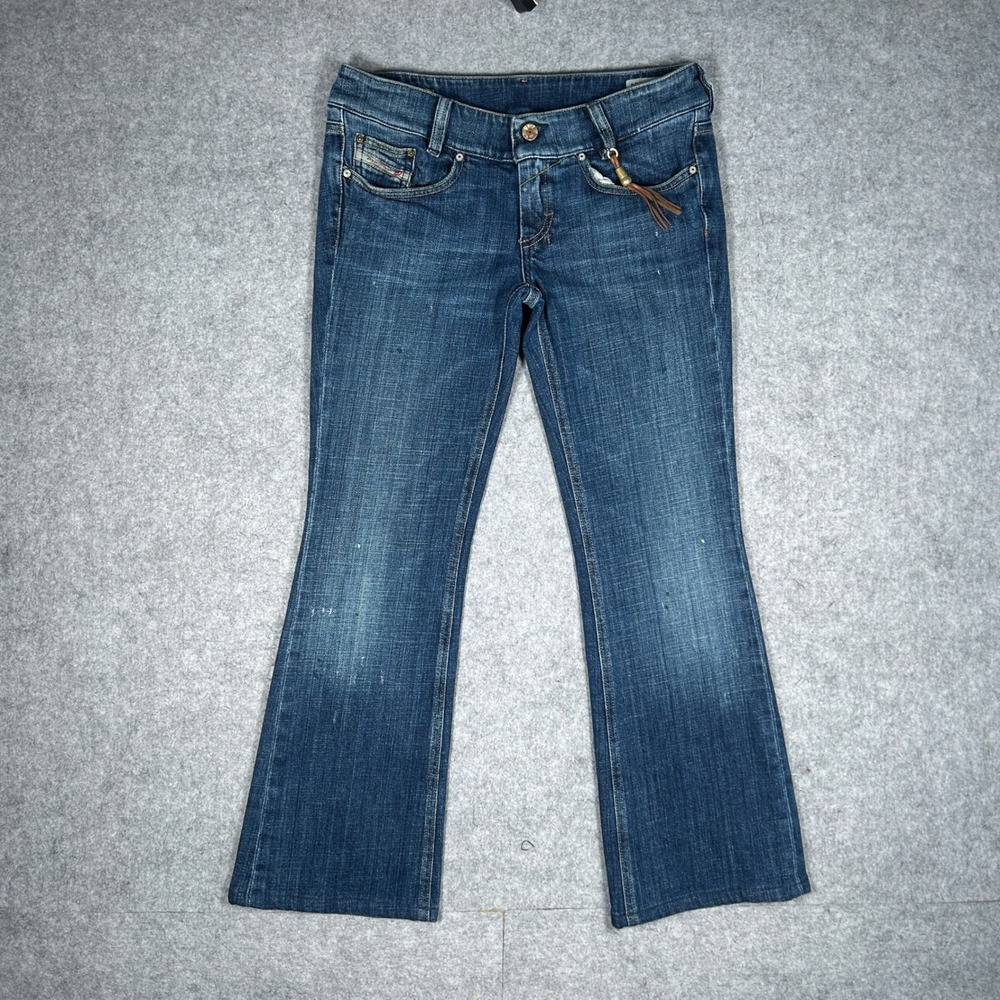 Diesel denim jeans womens 28x34 Blue Louvely Bootcut Stretch Y2K Low Rise